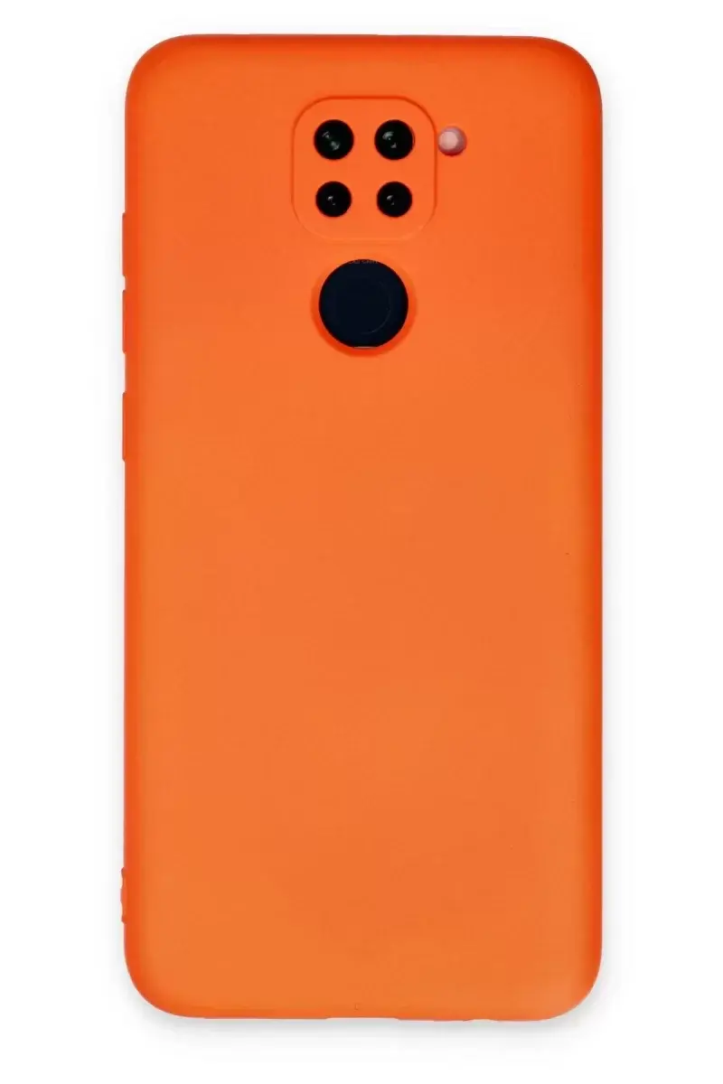 Newface Xiaomi Redmi Note 9 Kılıf Nano İçi Kadife Silikon - Turuncu