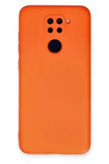 Newface Xiaomi Redmi Note 9 Kılıf Nano İçi Kadife Silikon - Turuncu