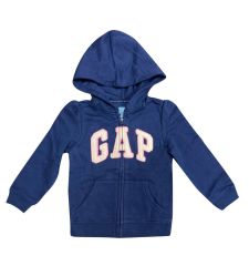 Gap Logo Kapüşonlu Fermuarlı Sweatshirt 4 Yaş - Lacivert Pembe