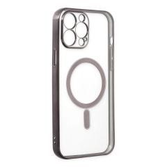 İphone 14 Pro Kılıf Magneticsafe Lazer Silikon - Siyah