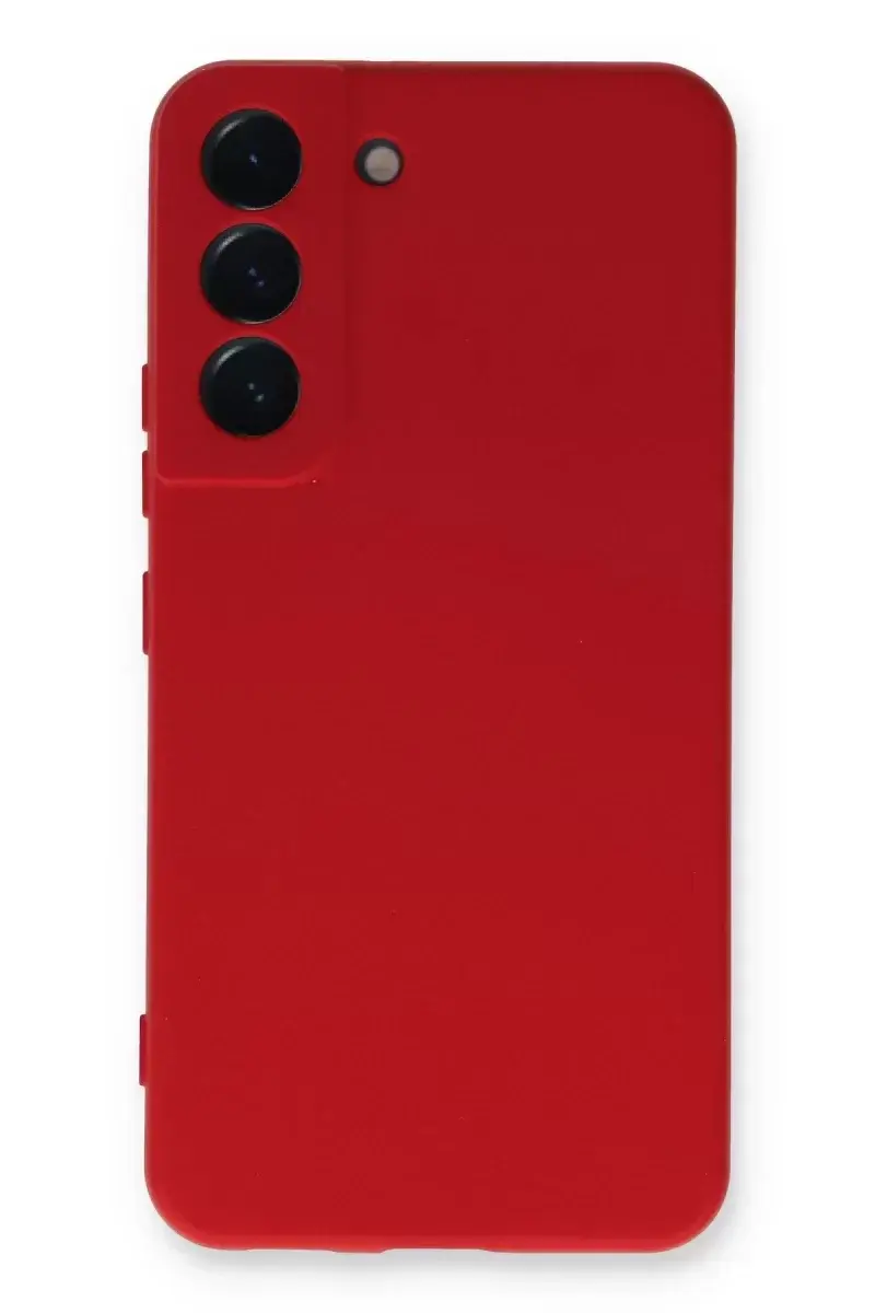 Newface Samsung Galaxy S22 Plus Kılıf Nano İçi Kadife Silikon - Kırmızı