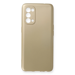 Oppo Reno 5 Kılıf First Silikon - Gold