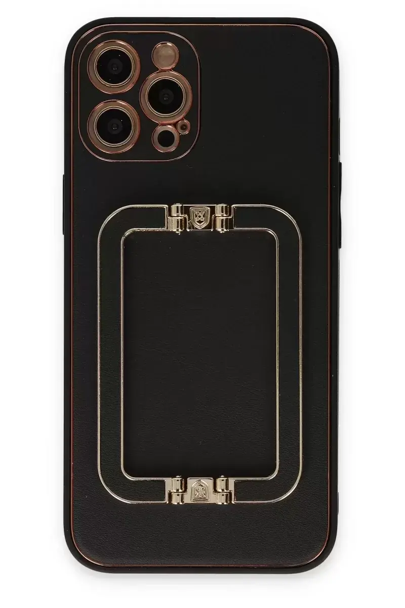 Newface İphone 12 Pro Kılıf Coco Elit Kapak - Siyah