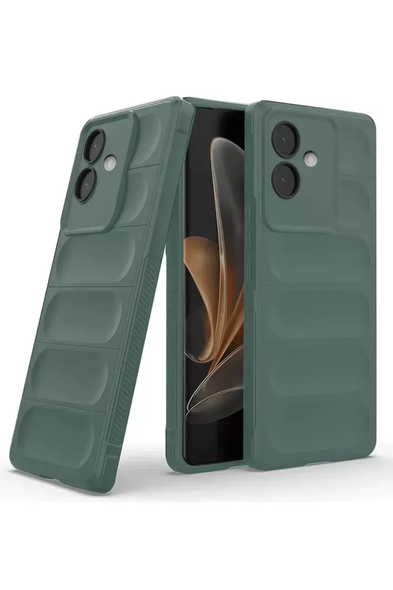 Newface Oppo A3 Kılıf Optimum Silikon - Koyu Yeşil