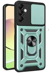 Newface Samsung Galaxy S24 Fe Pars Lens Yüzüklü Silikon - Yeşil