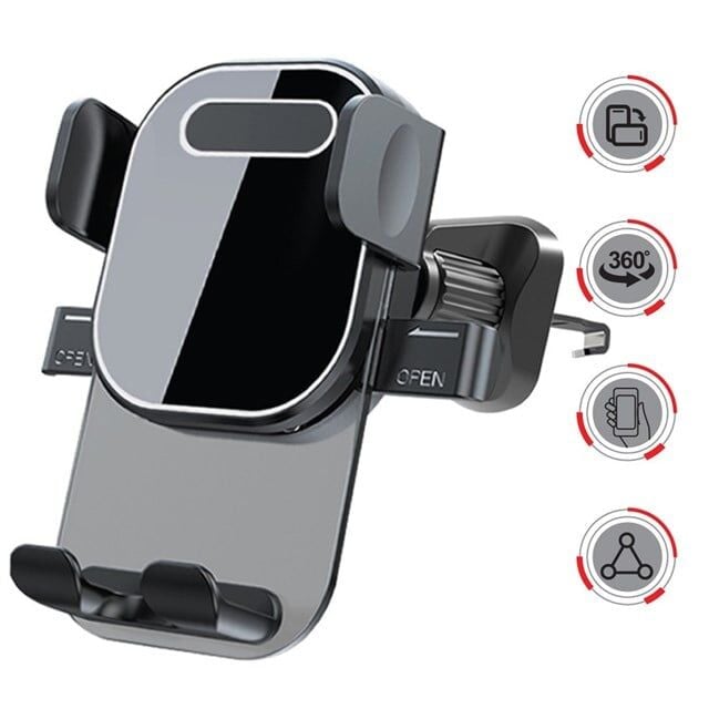 Powerway Tt49 Araç İçi Petek Klima İçin Kıskaçlı Destekli Telefon Tutucu