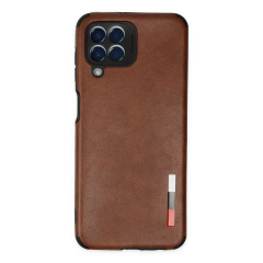 Samsung Galaxy M33 Kılıf Loop Deri Silikon - Kahverengi