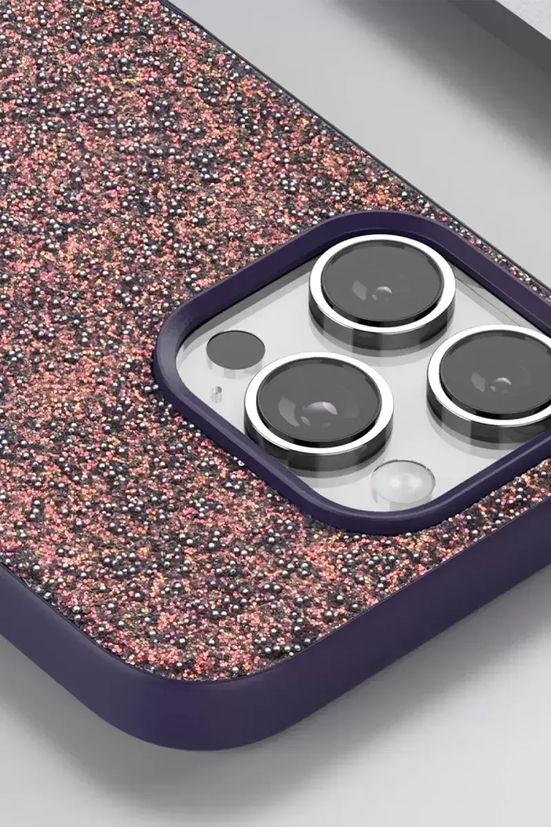 Onegif Apple İphone 16 Bright Simli Kapak - Gümüş