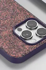 Onegif Apple İphone 16 Bright Simli Kapak - Gümüş