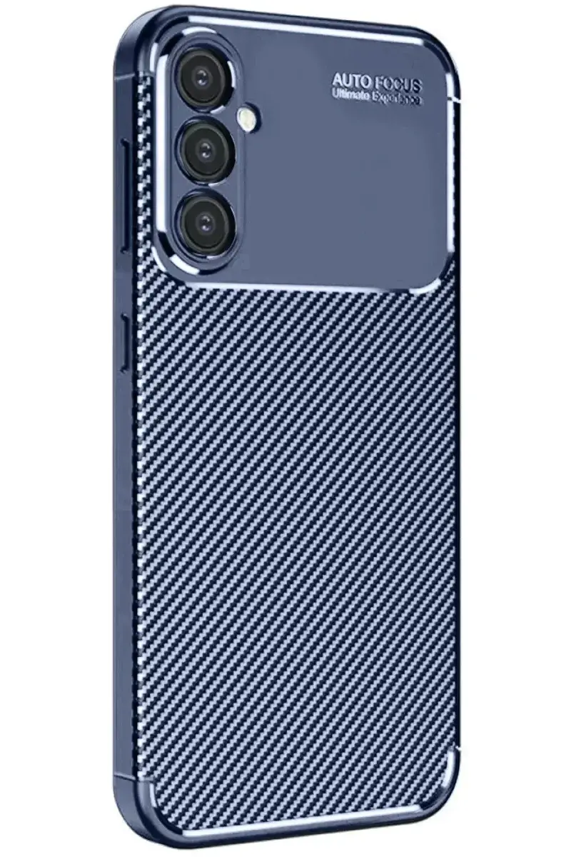 Newface Samsung Galaxy A26 Kılıf Auto Focus Karbon Kapak - Lacivert