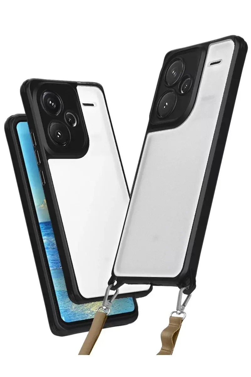 Newface Xiaomi Redmi Note 13 Pro Plus Kılıf Penta Silikon Kılıf - Siyah