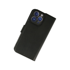 İphone 14 Pro Kılıf Trend S Plus Kapaklı Kılıf - Siyah