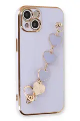Newface İphone 14 Kılıf Esila Silikon - Lila