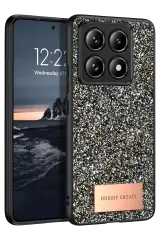 Onegif Xiaomi Mi 14t Pro Bright Simli Kapak - Gümüş