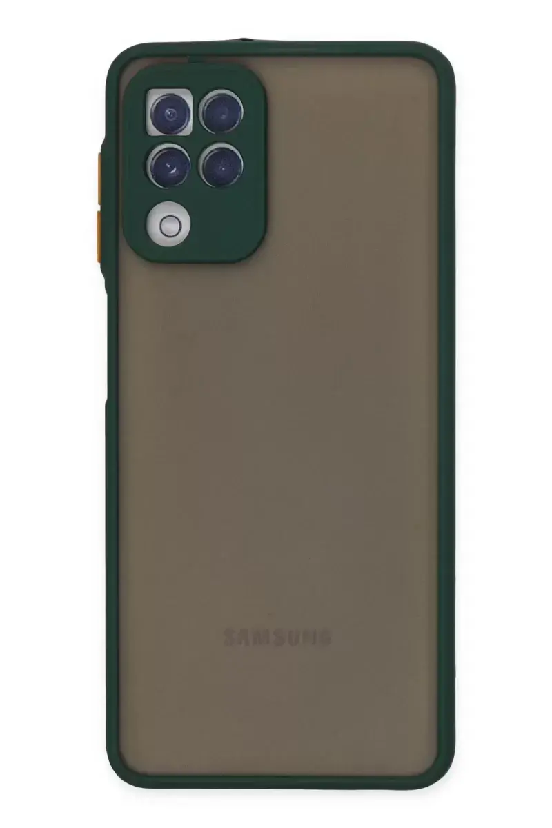 Newface Samsung Galaxy A22 Kılıf Montreal Silikon Kapak - Yeşil