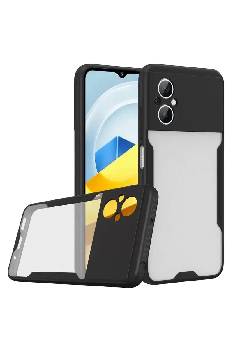 Newface Xiaomi Poco M5 Kılıf Platin Silikon - Siyah