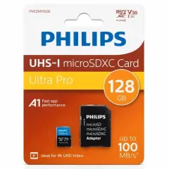 Philips Fm12mp65b/00 128gb Class10 Uhs-ı U3 Adaptörlü Micro Sdxc Kart