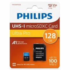 Philips Fm12mp65b/00 128gb Class10 Uhs-ı U3 Adaptörlü Micro Sdxc Kart