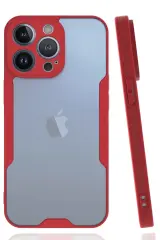 Newface İphone 14 Pro Kılıf Platin Silikon - Kırmızı