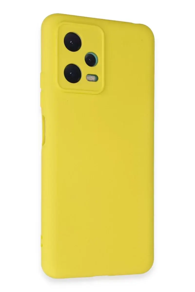 Newface Xiaomi Redmi Note 12 5g Kılıf Nano İçi Kadife Silikon - Sarı