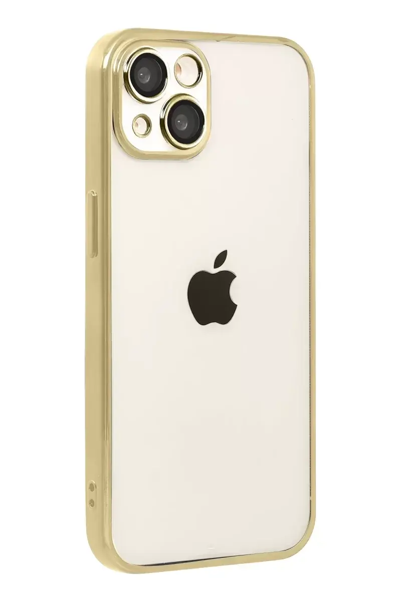 Newface Apple İphone 15 Razer Lensli Silikon - Gold