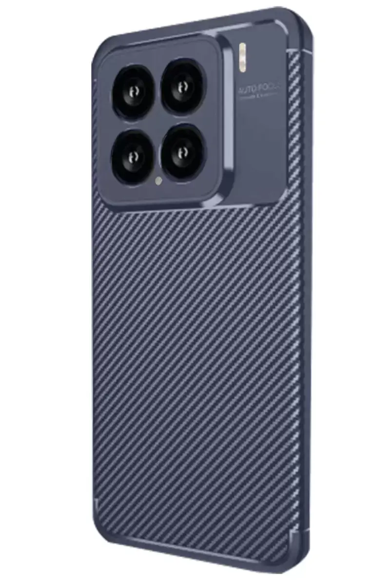 Newface Xiaomi Mi 15 Kılıf Auto Focus Karbon Kapak - Lacivert