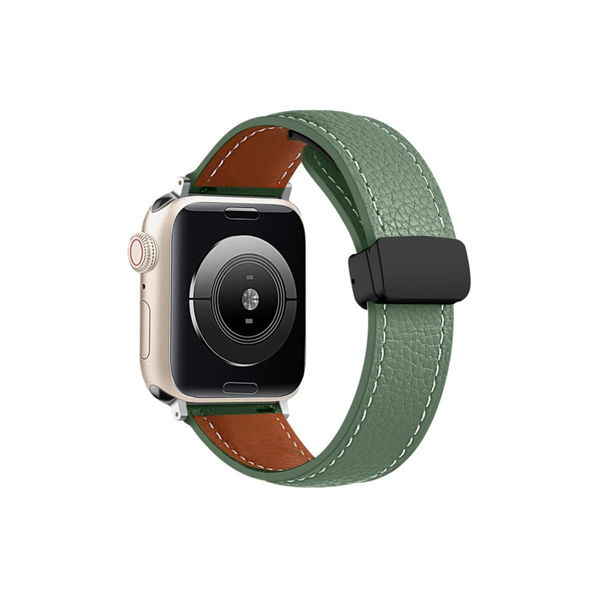 Watch 38mm Kr414 Daks Deri Kordon - Koyu Yeşil