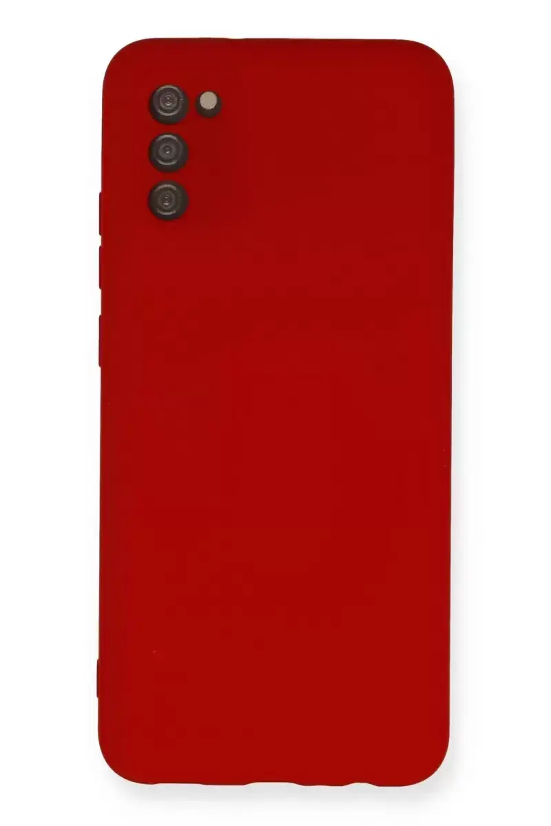 Newface Samsung Galaxy A03s Kılıf Nano İçi Kadife Silikon - Kırmızı