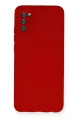 Newface Samsung Galaxy A03s Kılıf Nano İçi Kadife Silikon - Kırmızı