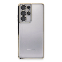 Samsung Galaxy S21 Ultra Kılıf Razer Lensli Silikon - Gold