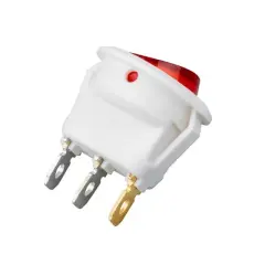 Ic-131b Yuvarlak Işıklı Anahtar On-off 3p Beyaz