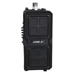 Shile Sl-2017 50 Watt Taşınabilir Seyyar Aktif Amfi Hoparlör Kablosuz El + Yaka Mikrofonlu Usb+sd+bt Kumandalı