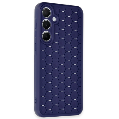 Samsung Galaxy A35 5g Kılıf Petek Silikon Kapak - Lacivert