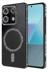 Newface Xiaomi Redmi 13c Joke Simli Magneticsafe Kılıf - Siyah