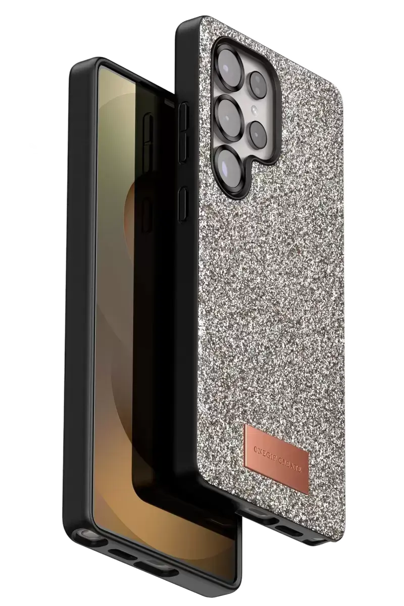 Onegif Samsung Galaxy S25 Ultra Bright Simli Kapak - Gold