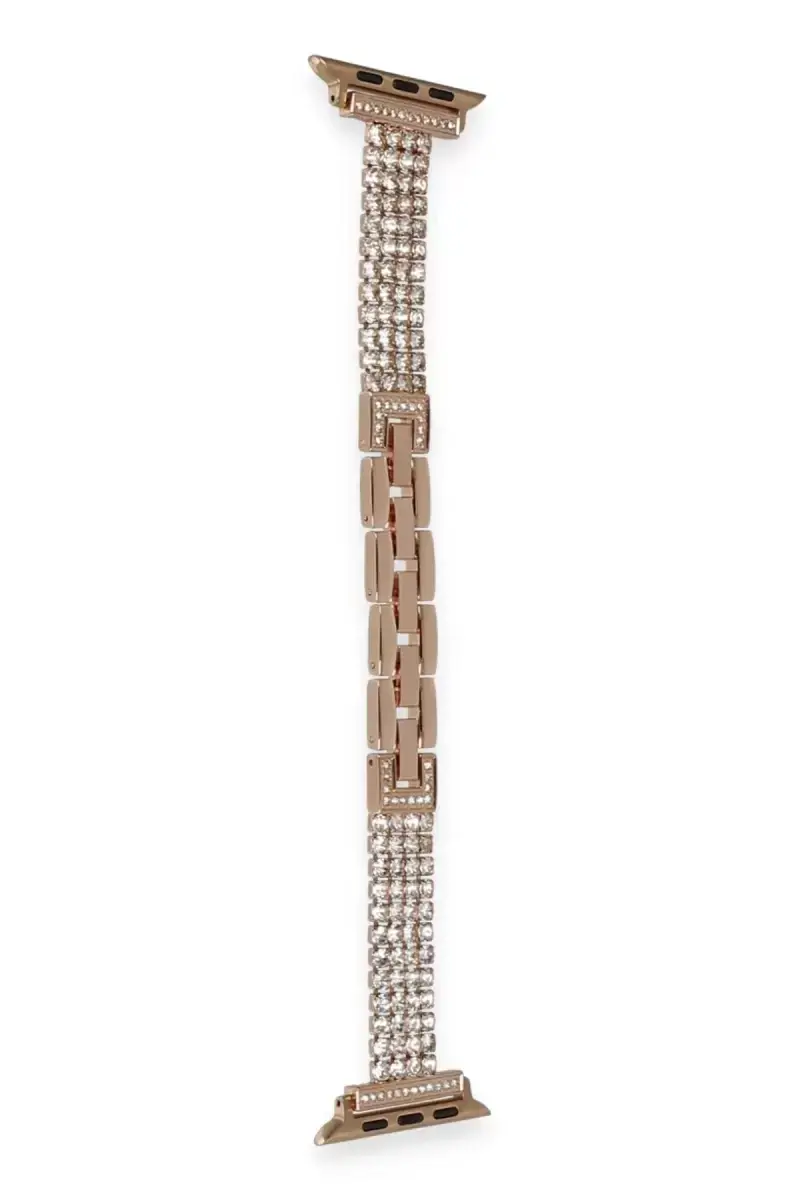 Newface Apple Watch 38mm Live Taşlı Kordon - Rose Gold