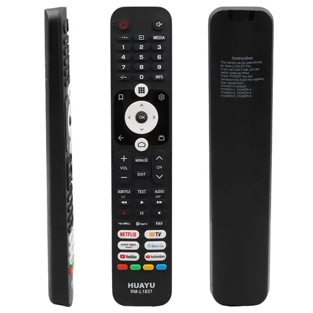 Rm-l1837 Haier Netflix Youtube Prime Video Youtube Music Tuşlu Lcd Led Tv Kumanda
