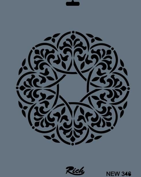 Rich New Seri N-346 Stencil 35x25 cm