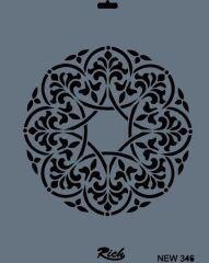 Rich New Seri N-346 Stencil 35x25 cm