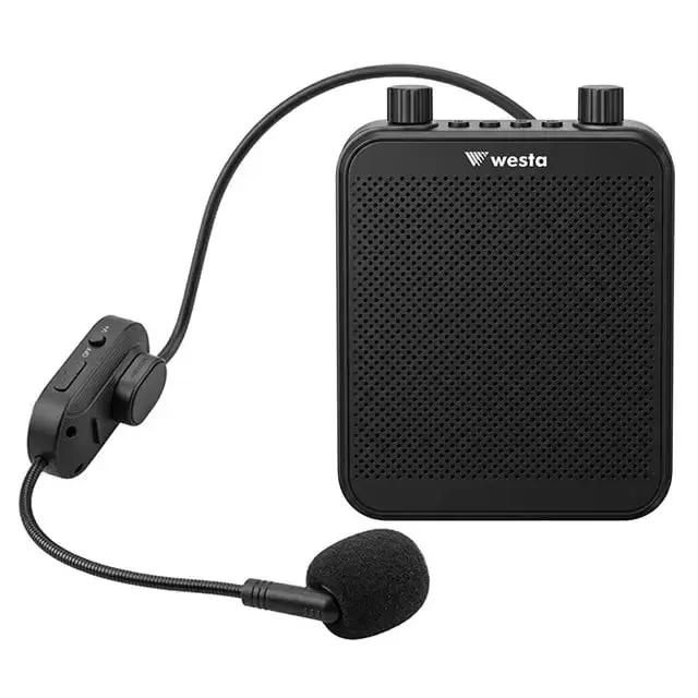 Westa Wap-300t Usb + Sd Kart Girişli Şarjlı Mini Seyyar Kablosuz Mikrofonlu Rehber Anfisi