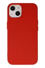 Newface İphone 14 Kılıf Nano İçi Kadife Silikon - Kırmızı