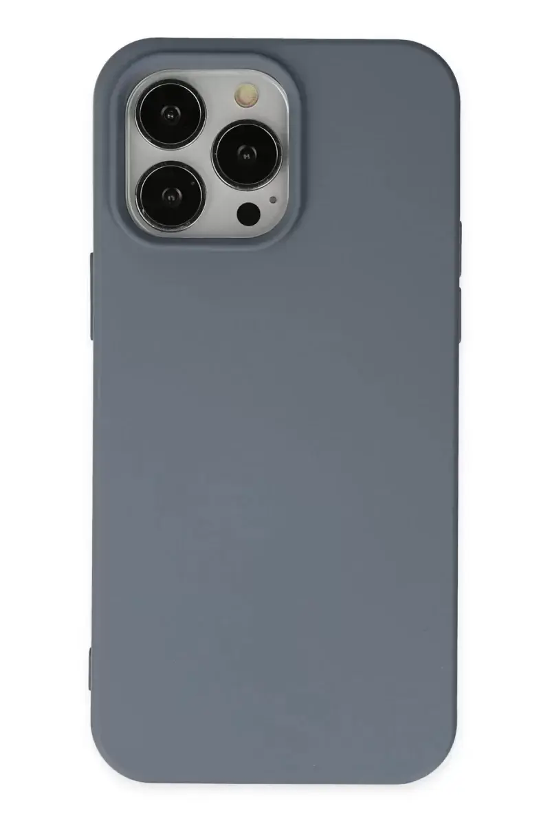 Newface İphone 14 Pro Kılıf Nano İçi Kadife Silikon - Gri