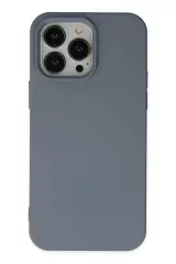 Newface İphone 14 Pro Kılıf Nano İçi Kadife Silikon - Gri