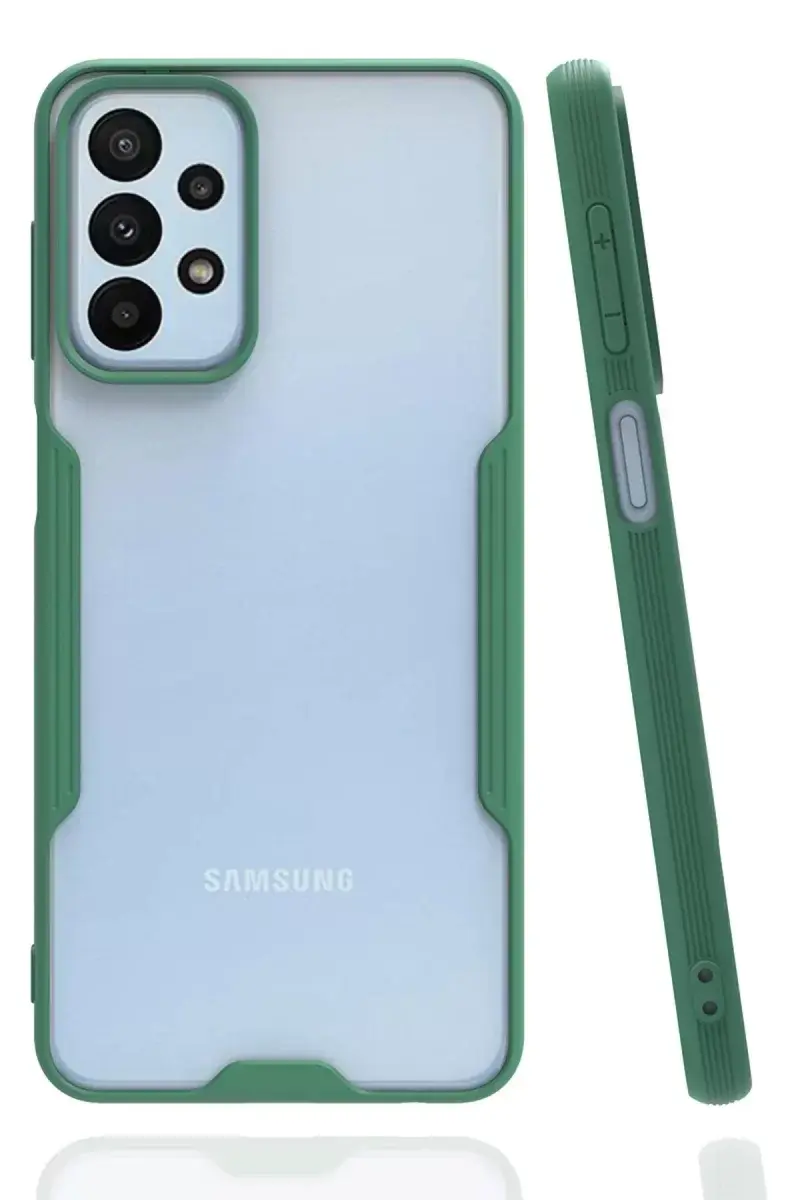 Newface Samsung Galaxy A23 4g Kılıf Platin Silikon - Yeşil