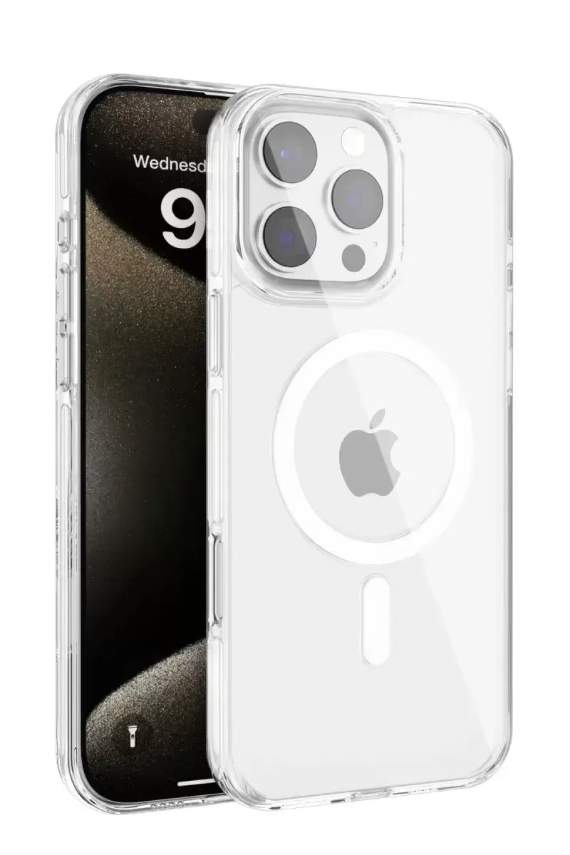 Joko İphone 16 Pro Max Gleam Pc Sert Magsafe Kılıf - Şeffaf