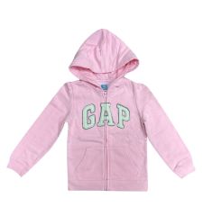 Gap Logo Kapüşonlu Fermuarlı Sweatshirt 5 Yaş - Pembe