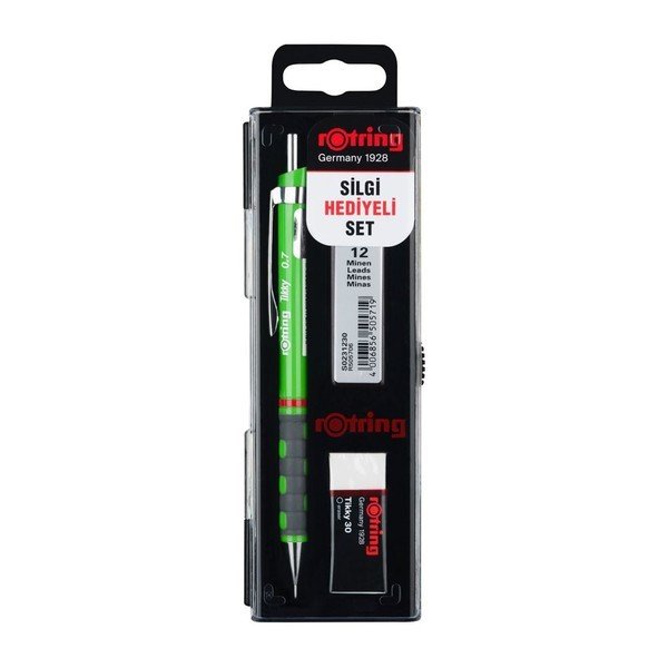 Tikky 0,7 MM Uçlu Kalem Silgi Hediyeli Açık Yeşil Renk