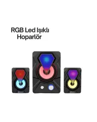 Renkli Led Işıklı Hoparlör