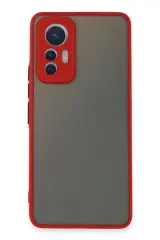 Newface Xiaomi Mi 12 Lite Kılıf Montreal Silikon Kapak - Kırmızı