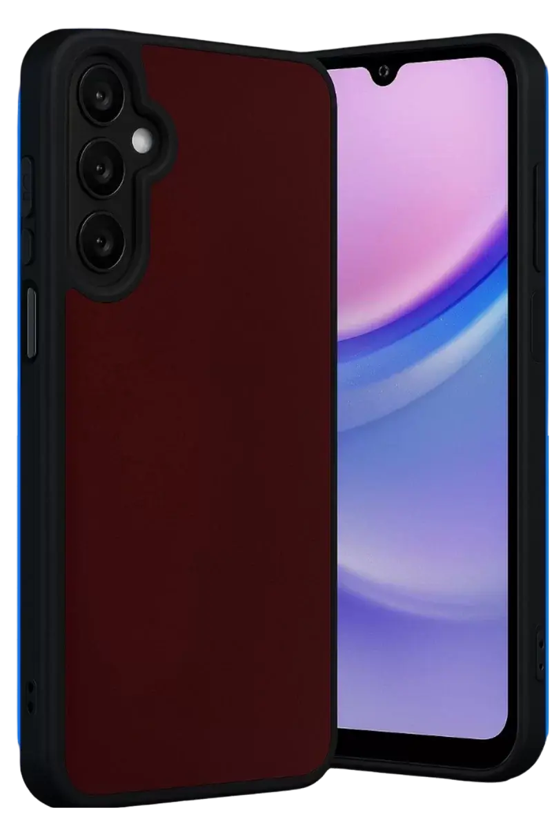 Newface Samsung Galaxy M15 Kılıf Aras Deri Kapak - Bordo